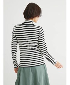 Green Parks ボーダーアソートモックネックニットプルオーバー