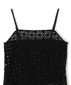 UNFILO L 【2点セット】ラッセルレース キャミレイヤード Tシャツ