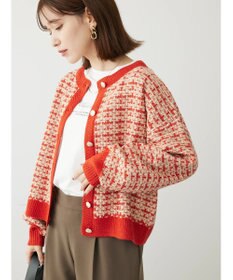 Green Parks ・ｆｕｒｒｙ　ｒａｔｅ　ツィードラメニットカーディガン