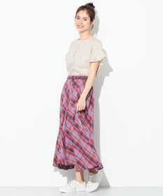 ANY 【洗える】ライトリネンクロスフレアスリーブ ブラウス