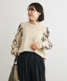 Green Parks 刺繍コードニットプルオーバー