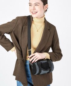 LeSportsac DENIM ROLL BAG/ブラックデニム/ブラックシェルパ