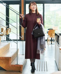Tiaclasse 【安めぐみさん着用・新色追加】リブ切替ニットワンピース