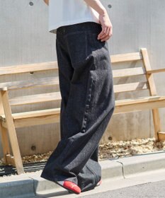 WEGO 【ユニセックス着用ITEM/SMLサイズ展開】エクストラバギーデニムパンツ