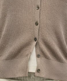 GRACE CONTINENTAL ハイゲージラメニットカーディガン