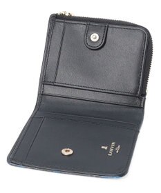 LANVIN en Bleu ブルーデイジー Lファスナー二つ折り財布