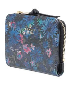 LANVIN en Bleu ブルーデイジー Lファスナー二つ折り財布