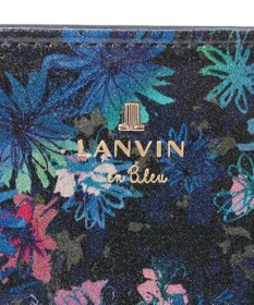 LANVIN en Bleu ブルーデイジー Lファスナー二つ折り財布