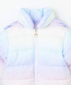 ANY KIDS 【フード取り外し/洗濯機可能】中綿フリル リボンコート