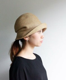 AND WOOL 〈UVカット加工〉〈軽くて折りたためる〉サイドタックの帽子