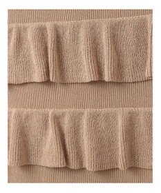 YECCA VECCA ティアードフリルラメニットスカート