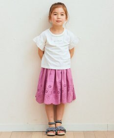 ANY KIDS パール襟 袖フリル Ｔシャツ