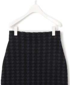 ICB 【洗える】ハウンドトゥースパターン ニットスカート