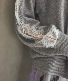 GRACE CONTINENTAL レーススリーブトップ