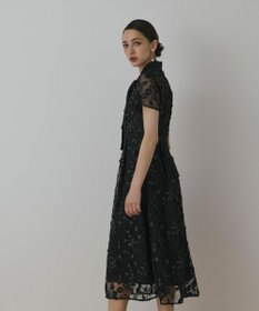 GRACE CONTINENTAL フラワ－フレアドレス