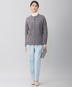 自由区 【WEB限定カラーあり・洗える】テクスチャーコットンブレンドニット アウター