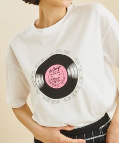 GRACE CONTINENTAL レコードプリントTシャツ