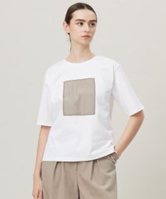 ICB 【日本製・接触冷感・UVケア・洗える】ペイズリーレノクロス TEE