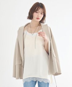 earth music&ecology 【予約】ランジェリーライクレースキャミ