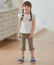 ANY KIDS フラワー スパンコール Tシャツ