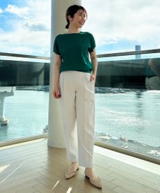 UNFILO 【VERY.3月号掲載/洗える/ストレッチ】ハイウエストカラーパンツ