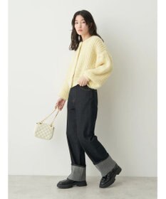 earth music&ecology ヘアリーショートニットカーディガン