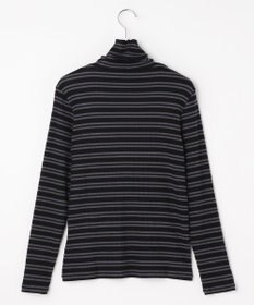 J.PRESS LADIES カシミヤシルク シアーリブ ボーダー タートル カットソー