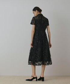 GRACE CONTINENTAL フラワ－フレアドレス