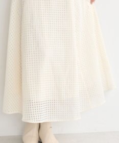 earth music&ecology シアーチェックスカート