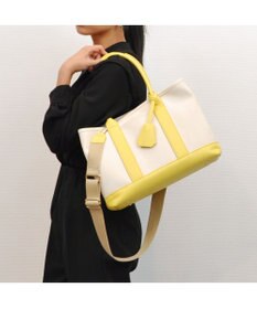 UNBILLION cachecache ショルダー付きパーテーションキャンバストートL