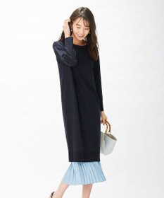 J.PRESS LADIES 【洗える】ワンピ＋プリーツスカート ツインセットワンピース