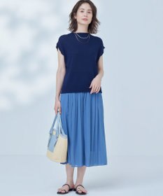 組曲 L 【WEB限定】シアープリーツライクシフォン パンツ