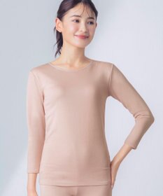 Wing あったかインナー 綿100％(肌側) 軽い ネックせまめ 8分袖 長袖 秋 冬 EL2950 ウイング／ワコール