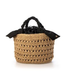 UNBILLION カシュカシュ cachecache / 下がりリボン柄編みトートバッグ