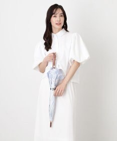 MOONBAT 【遮光/晴雨兼用日傘】POLO RALPH LAUREN(ポロ ラルフローレン) ストライプフリル 長傘 遮熱 UV