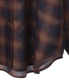 Green Parks オンブレーチェックライトシャツ