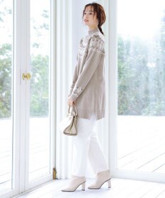 Tiaclasse L 【洗える】ノルディック柄ニットチュニック