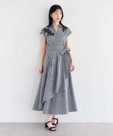 YECCA VECCA フラワーレースカシュクールワンピース