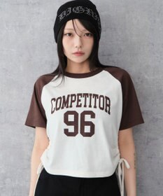 WEGO グラフィックショートサイドリボンドロストT