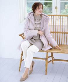 Tiaclasse L 【洗える】ノルディック柄ニットチュニック