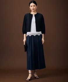 自由区 テクスチャージャージーレーシー カーディガン