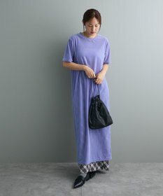 CRAFT STANDARD BOUTIQUE ベロアハーフスリーブワンピース