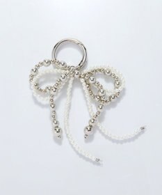 Phoebe メタルパールリボンバッグチャーム