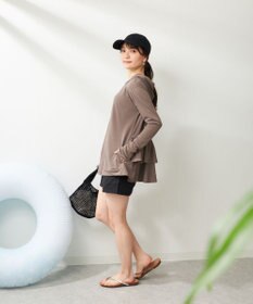 OP／FILA 【Ocean Pacific】バックフリルラッシュガード パーカー