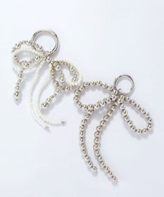 Phoebe メタルパールリボンバッグチャーム