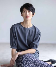 J.PRESS LADIES 【WEB限定カラーあり・洗える】ラミーポプリン ボリュームスリーブ ブラウス