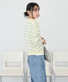 CRAFT STANDARD BOUTIQUE シアーボーダーポロ衿ニットプルオーバー