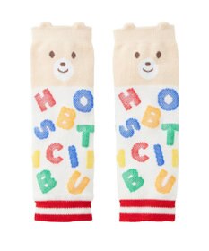 MIKI HOUSE HOT BISCUITS 顔ドン ロゴ総柄 レッグウォーマー