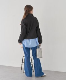 earth music&ecology 切り替えフレアデニムパンツ