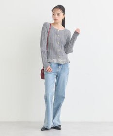 earth music&ecology 切り替えフレアデニムパンツ